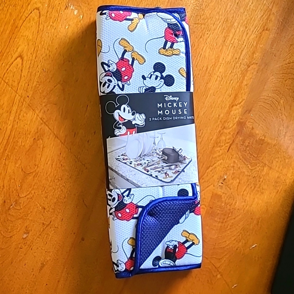 Mickey Mouse 'Poses' - Kitchen Dish Mat - 2-pack - DISNEY - New with tags